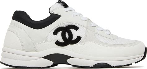 chanel sneakers black white|chanel sneakers black.